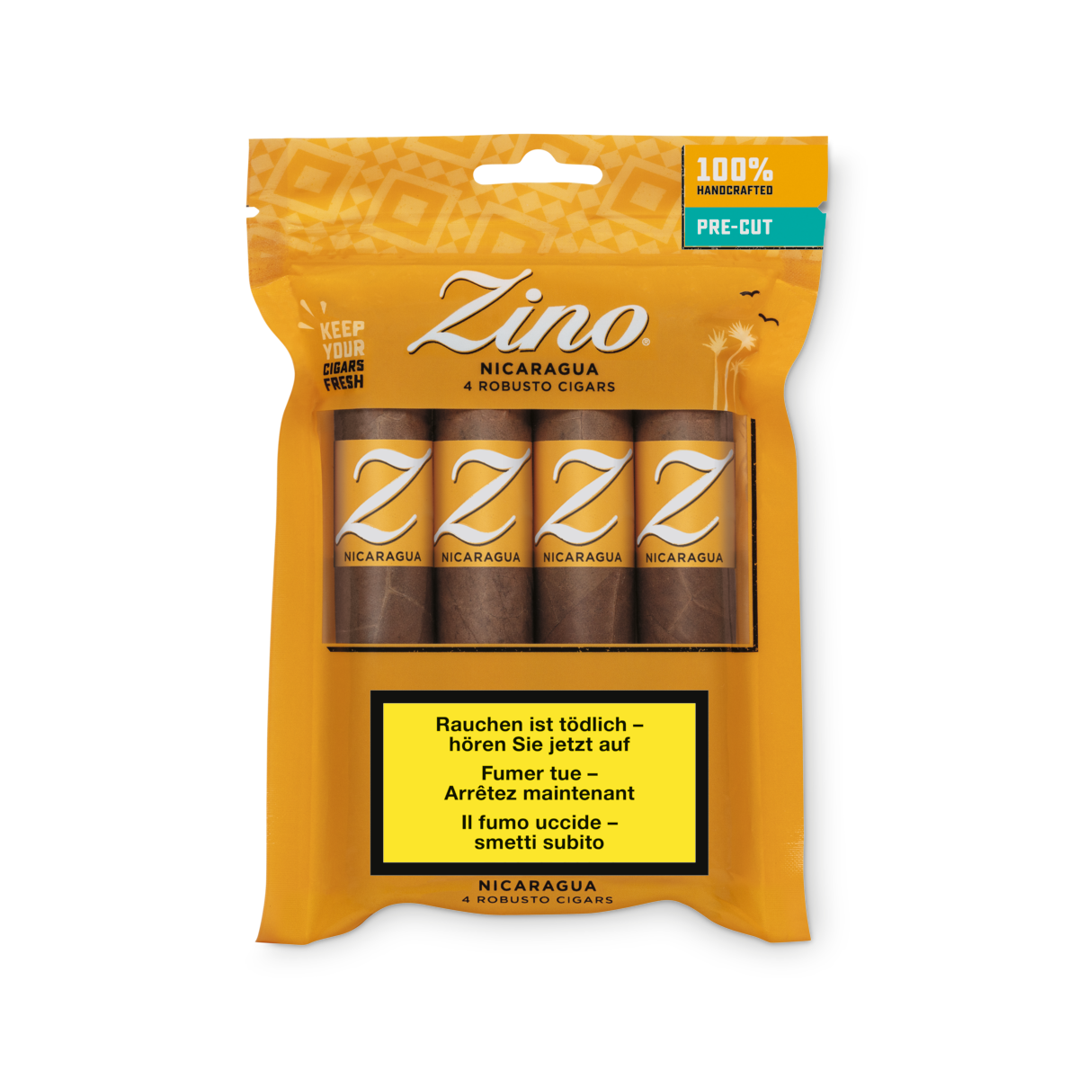 Zino Nicaragua Robusto Pre-Cut Fresh Pack 4