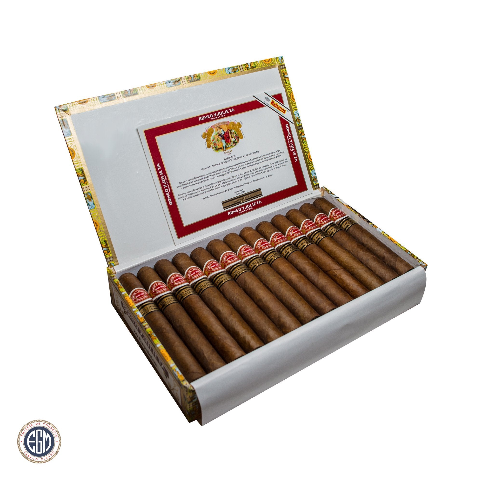 Romeo y Julieta Capuletos Cigar prices and for sale online (LE 2016)
