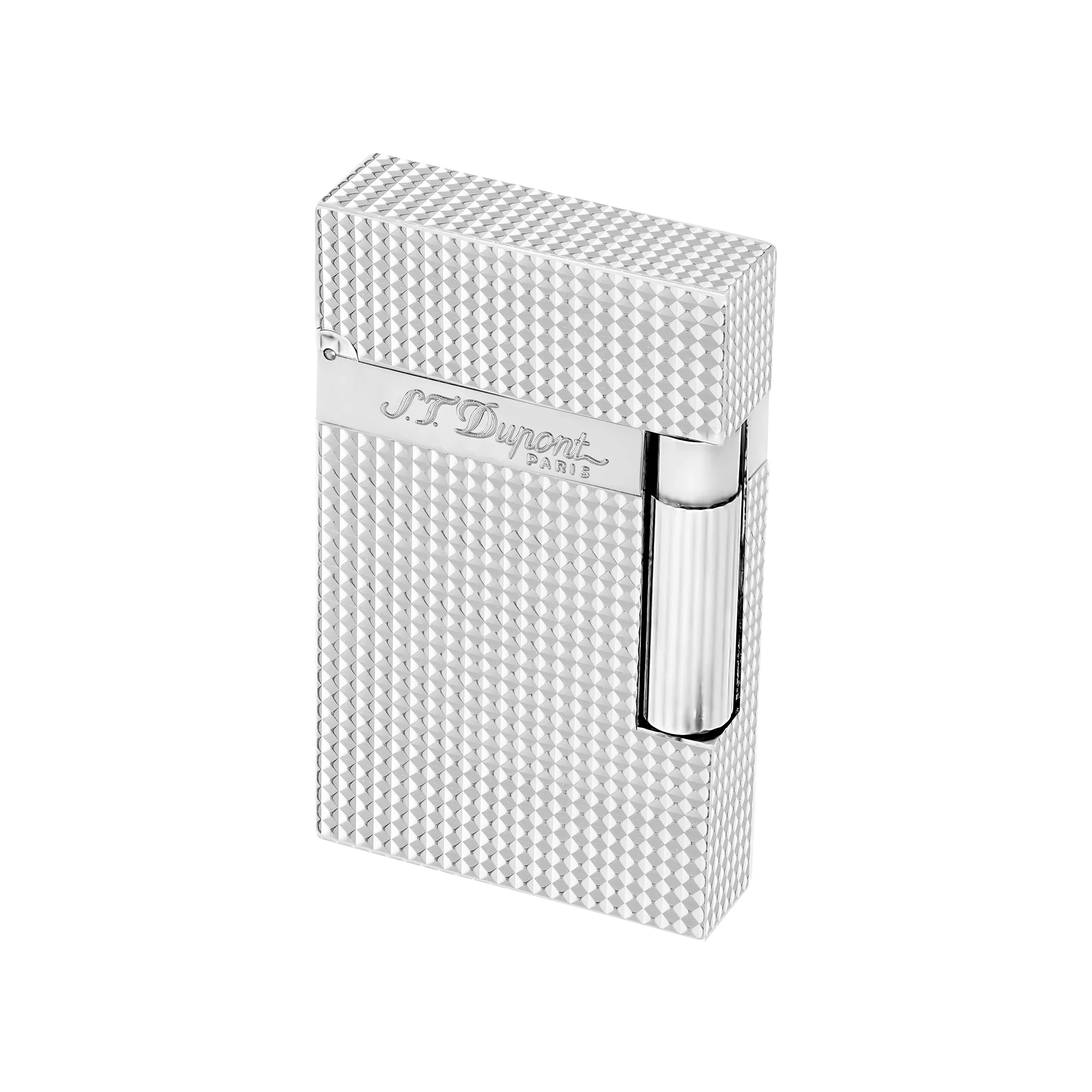 S.T. Dupont Ligne 2 - Microdiamond Head Silver Lighter