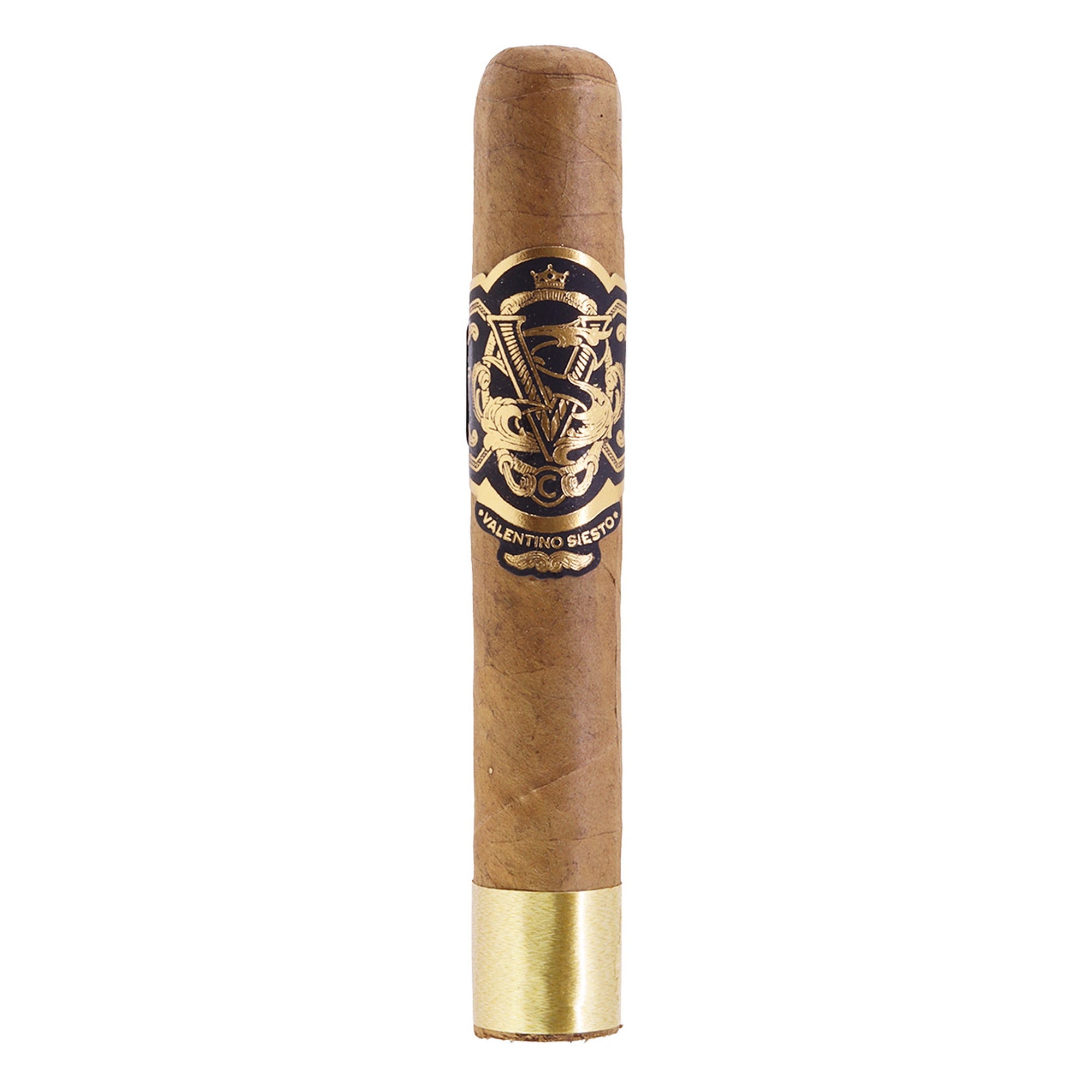 Valentino Siesto Nero Black N.2 Connecticut Robusto cigar – side view