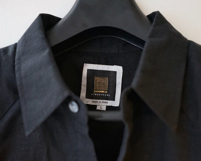 Cohiba Atmosphere Guayabera - Black - For Sale 