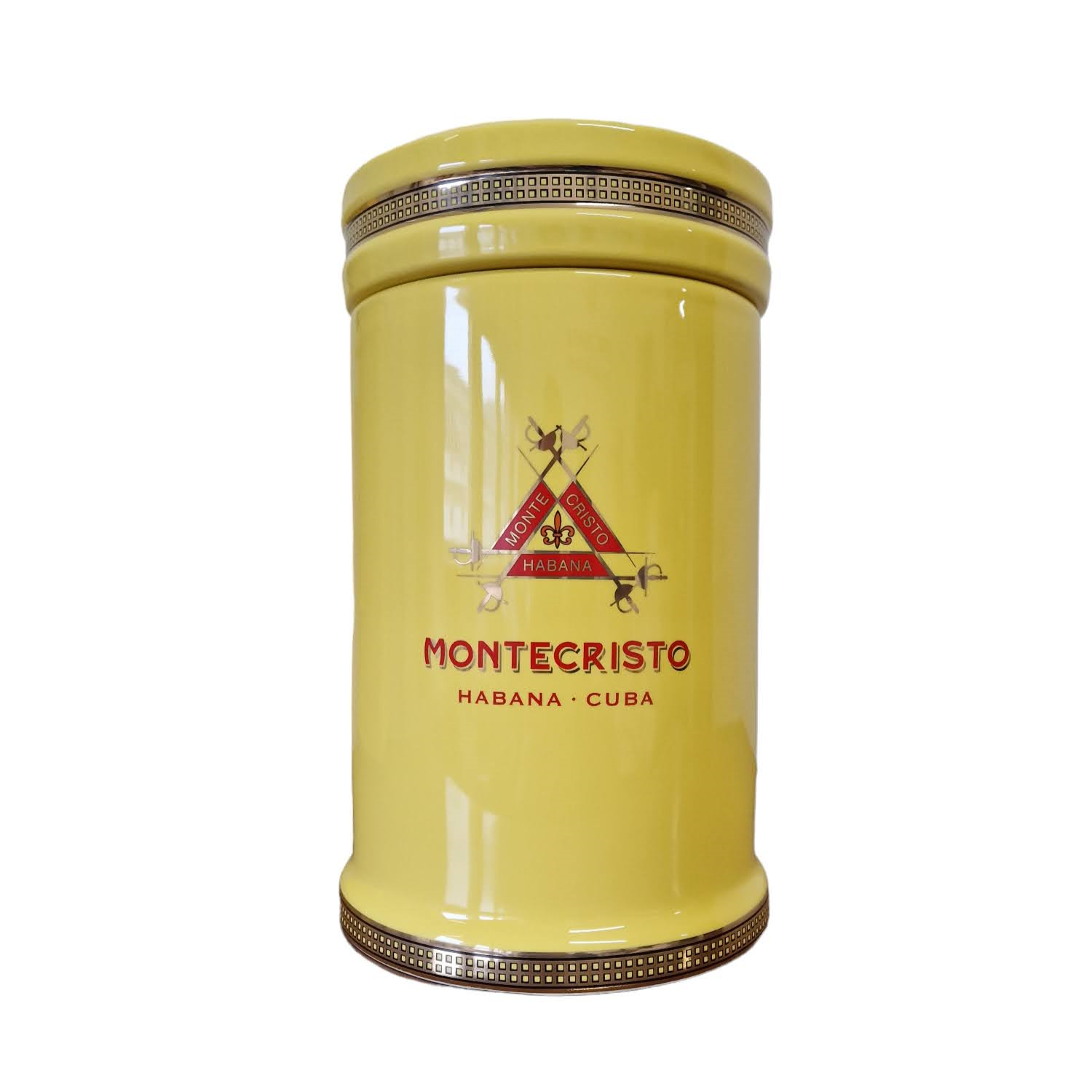 Montecristo Porcelain Cigar Jar (empty) Front view