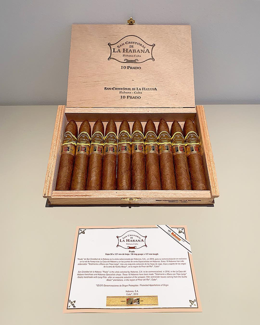 San Cristobal de la Habana Prado Cigar Box of 10 - EGM Cigars