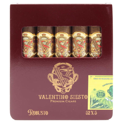 Valentino Siesto Travel Box Sun Grown Robusto – Travel case of 5