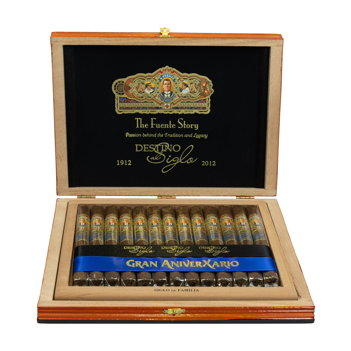 Arturo Fuente Destino al Siglo de Familia - open box of 13 cigars