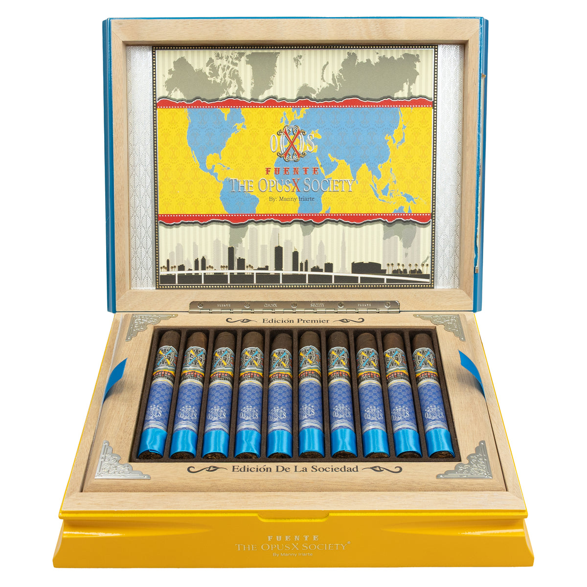 Arturo Fuente Opus X Edición de la Sociedad - open box of 20 cigars