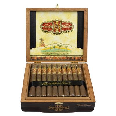 Arturo Fuente Opus X Petit Lanceros - open box of 32 cigars