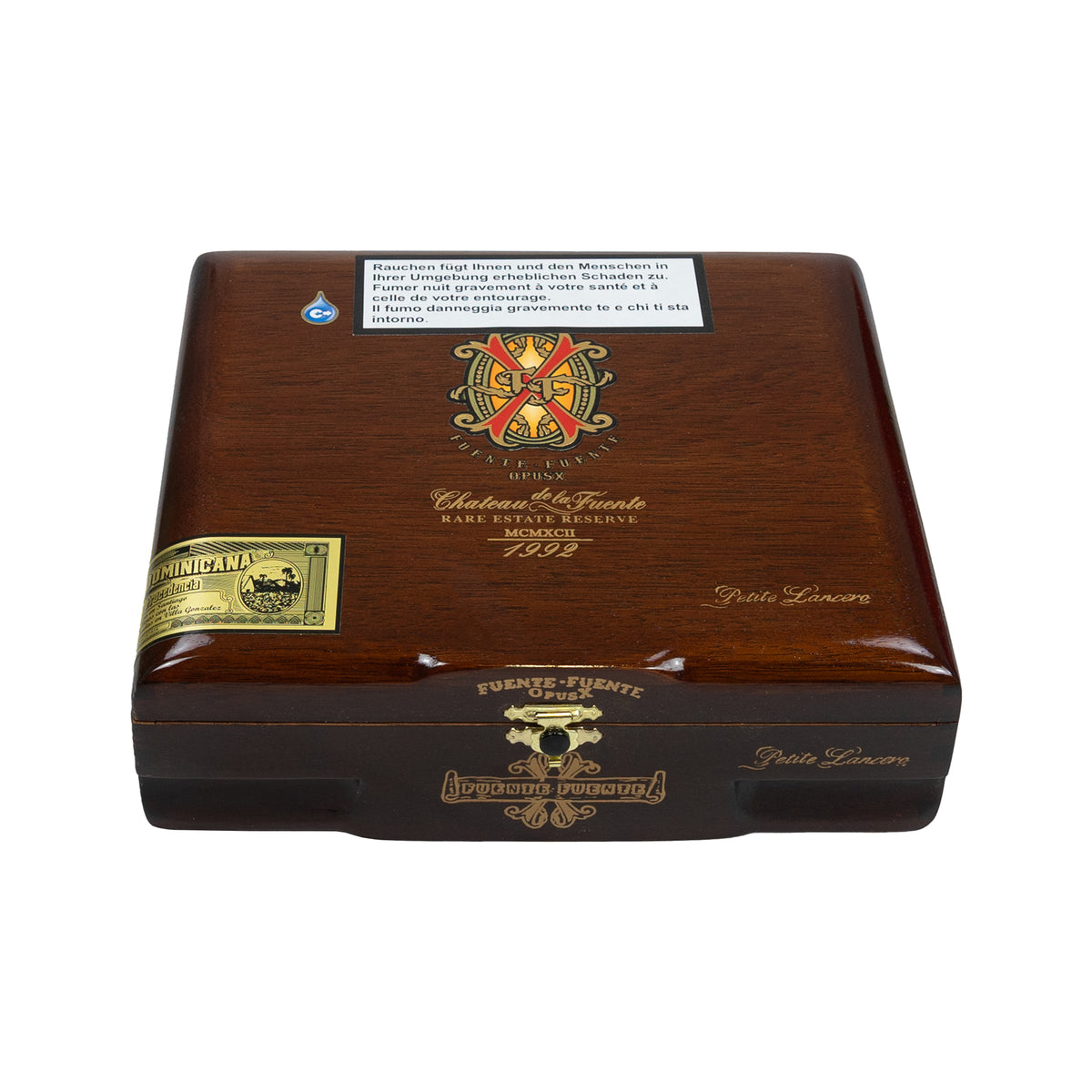 Arturo Fuente Opus X Petit Lanceros - closed box of 32 cigars
